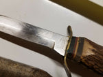 Vintage Solingen Knife Bone Handle Orig scabbard Sheath Bowie york Cutlery 634