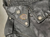 Vintage Police Style Leather Jacket USA Brooks 711z 42 Old Skool Biker Rat Rod
