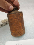 Vintage Fiebing's Neatsfoot Oil Can Compound Milwaukee WI Wisc Antique Soldered