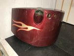 2000 & UP HARLEY SOFTAIL HERITAGE FATBOY PAINTED OIL TANK FLAMES BURGUNDY USED