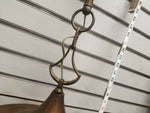 Antique Perkins Marine Perko chandelier brass 3 light Hanging 30's Mid modern Ce