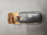 VINTAGE 11" PAKISTAN KNIFE WITH MATCHING SHEATH WOODEN HANDLE COLLECTIBLE