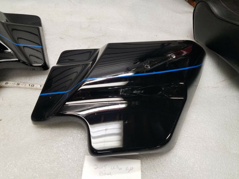 Right Side Frame Cover Harley Ultra Classic Peace officer Black Blue Pin 2015