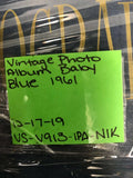 VINTAGE PHOTO ALBUM BABY BOY BLUE 1961 FAMILY PHOTOS PICTURES ANTIQUE IMAGES