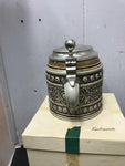 VINTAGE GERZ SMALL LIDDED BEER STEIN WEST GERMANY BREWERIANA ROMAN RARE SMALL