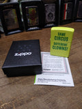 NOS Sealed 2019 Zippo Yellow Same Circus Different Clowns Cigarette Lighter Box