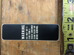 HARLEY HANDLE BAR WARNING STICKER DOT 5 OEM 45105-77 1977-81 FL FX XL NOS