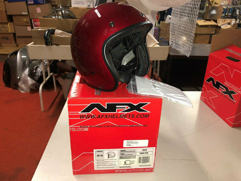 AFX FX-76 Solid Candy Red Bike Helmet Size Small AFX P/N 0104-1623