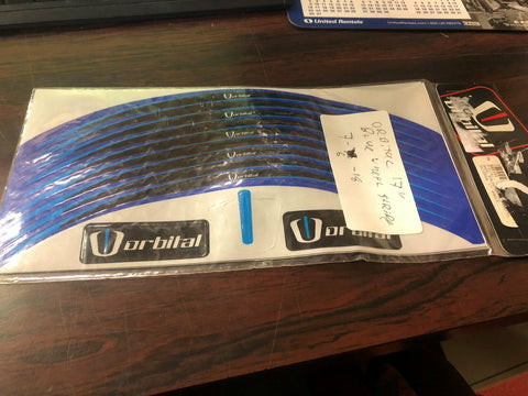 BRAND NEW Orbital 17 inch Blue Wheel Strips Decals Universal Fit 17" Wheels