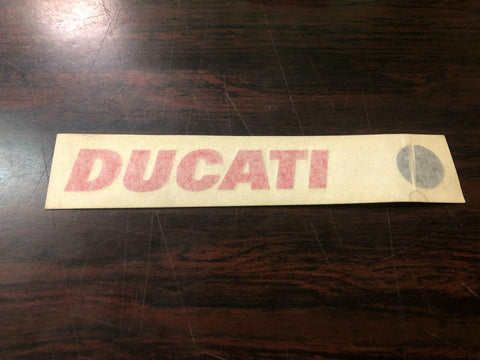 New Old Stock Ducati Logo Red and Black Decal