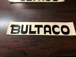 New Bultaco Black Window Windshield Sticker Decal - 11 x 2 1/2