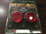 Brand New Hexagon Red LED Turn Signal Kit Harley FX XL Big City Lights # 61232