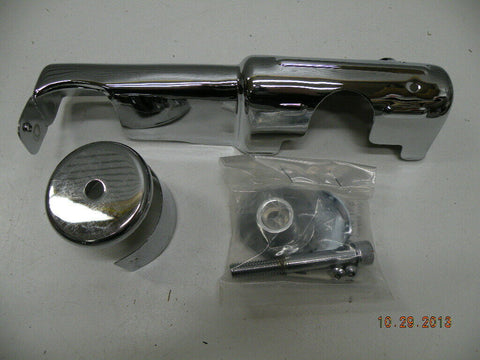 Chrome Master Cylinder Brake Pedal Pivot Cover Kit Harley FXST Softail 1987-1996