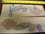 NOS OEM Sturgis Gas Tank Decals Emblems Stickers Pair Harley FXDB Orange 1991