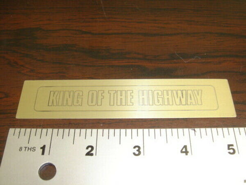 Harley King Of The Highway Decal Gold NOS Saddlebag Badge FLH Shovelhead FLH OEM