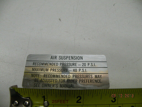 NOS Harley Decal FXRT Tour Glide Super Glide Air Suspension Restoration Sticker