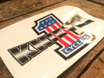 KNIEVEL CYCLES STICKER DECAL Evel #1 Harley Triumph Daredevil Motorcycle Tank