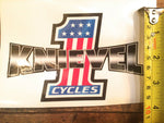 KNIEVEL CYCLES STICKER DECAL Evel #1 Harley Triumph Daredevil Motorcycle Tank