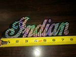 Vtg 70's Prism Indian Motorcycle Script Gas Tank Vinyl Sticker Decal  Me125 8x3