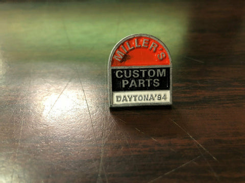New Miller's Custom Parts Daytona 1994 Motorcycle Biker Emblem Pin