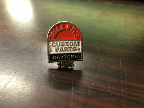 New Miller's Custom Parts Daytona 1995 Motorcycle Biker Emblem Pin