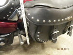 Boss Bags Black Saddlebags Studs Conchos Honda Vtx 1300 motorcycle Quick latches