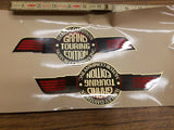 Harley FXRD FXRT Gas Tank Emblems Stickers Decals RED 14078-86 Grand Touring
