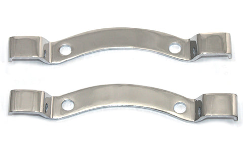 CHROME BRACKET SET FOR SISSY BAR PAD HARLEY SHOVELHEAD IRONHEAD SPORTSTER
