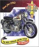 Poster 1962 Bsa A10 Super Rocket Big Val Vintage 25x22 British Racing Motorcycle