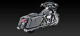 Vance & Hines 07-08 Black Dresser Duals Exhaust V46737 1800-0749 FLHR HT