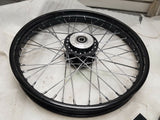 Black Front Spoke Wheel Harley Sportster Dyna 2000^ 3/4 2.15x21 Dual Disc 883 12