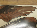 Pair Vintage Gas Tank Stickers Decals Shovelhead Ball wing Brown FLH FLT Supergl