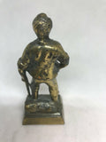 VINTAGE BRONZE MINI STATUE OF ABRAHAM LINCOLN WITH MALICE FIGURE PAPER WEIGHT