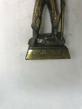 VINTAGE BRONZE MINI STATUE OF ABRAHAM LINCOLN WITH MALICE FIGURE PAPER WEIGHT