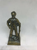 VINTAGE BRONZE MINI STATUE OF ABRAHAM LINCOLN WITH MALICE FIGURE PAPER WEIGHT