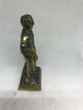 VINTAGE BRONZE MINI STATUE OF ABRAHAM LINCOLN WITH MALICE FIGURE PAPER WEIGHT