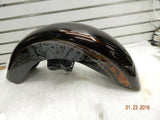 Front Fender Harley FLHR CVO Maple Metallic Vivid Black Road King Flames FLTRXSE