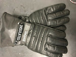 EVEL KNIEVEL CYCLES GAUNTLET MOTORCYCLE GLOVES W/RAIN COVER M LEATHER RARE DISC.
