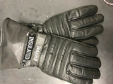 EVEL KNIEVEL CYCLES GAUNTLET MOTORCYCLE GLOVES W/RAIN COVER M LEATHER RARE DISC.