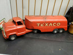 1950's Buddy L Toy Texaco Tanker Truck Steel Metal Oil Gas GMC 550 Vintage Survi