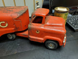 1950's Buddy L Toy Texaco Tanker Truck Steel Metal Oil Gas GMC 550 Vintage Survi