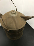 VINTAGE KEROSENE CAN ANTIQUE 1 GALLON HANDLE SPOUT LID GAS & OIL CO MAN CAVE