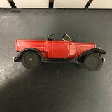VINTAGE BANDAI JAPAN TIN LITHO TOY TRUCK SIGN OF QUALITY RED FRICTION PULL BACK