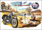 Vintage Classic Racing Poster Norton 1955 Dominator Twin motorcycle advertisemen