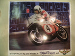 Vintage racing poster Dick Mann Daytona 200 BSA Rocket 111 british motorcycle