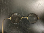 ANTIQUE ROUND JOHN LENNON EYEGLASSES SPECTACLES VINTAGE RETRO CASE BLACK GOLD