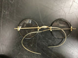 ANTIQUE ROUND JOHN LENNON EYEGLASSES SPECTACLES VINTAGE RETRO CASE BLACK GOLD