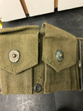 VINTAGE WWII ARTILLERY BELT CANTEEN WITH POT & HANDLE US SOLDIER MILITARY