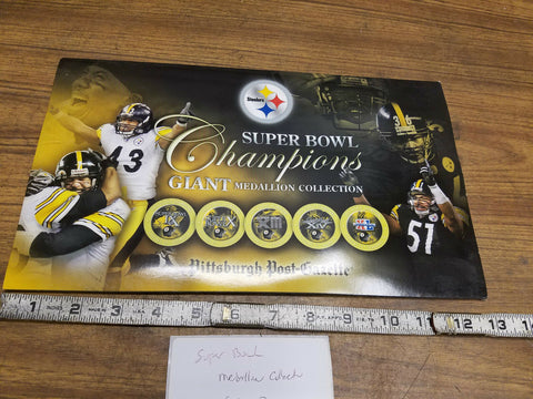 Sold at Auction: Pittsburgh Steelers 5 Time Super Bowl Champion Medallion  Collection