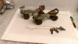 Antique Globe #30 Leather Strap Metal Adjustable Slide On Shoe Roller Skates